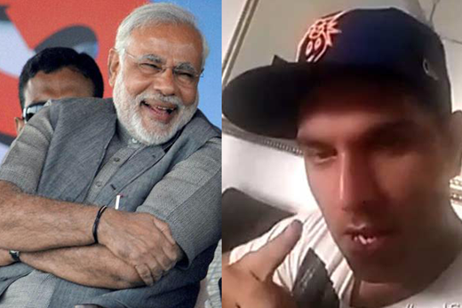 Yuvraj Singh and Narendra Modi